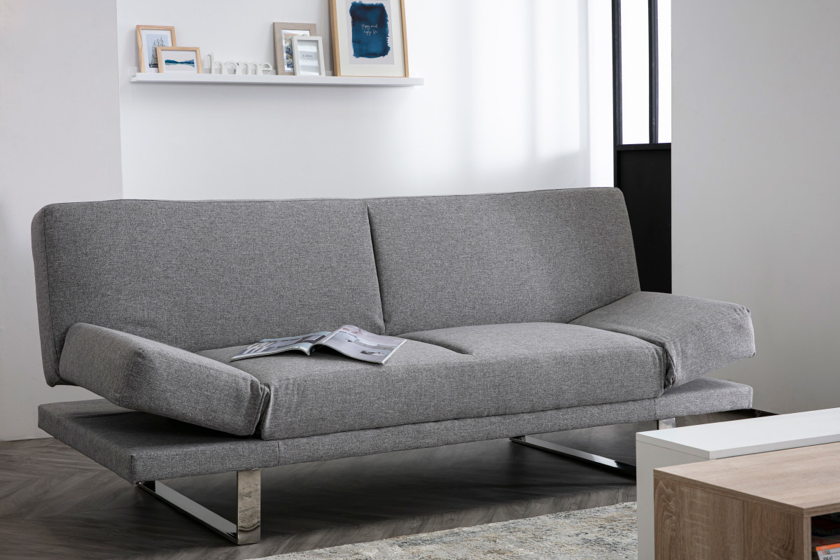 Canap� convertible design gris ATLANTA