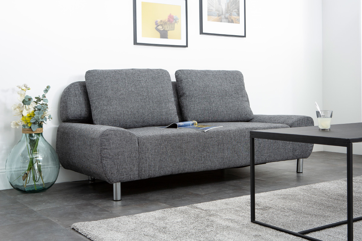 Canap� convertible design gris charbon TULSA