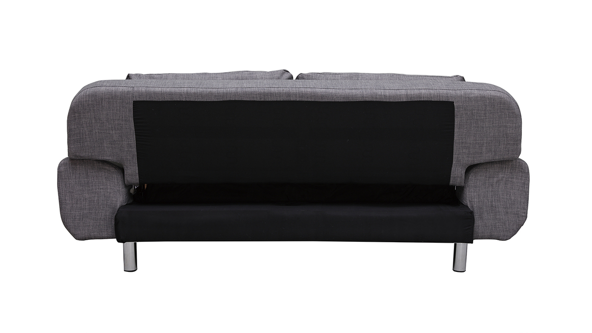 Canapé Convertible Gris En Tissu - 3 Places - Marque La Maison Convertibe - Occasion