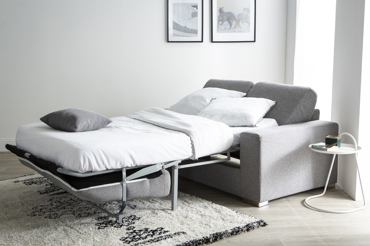 Canap� convertible design gris HAMILTON