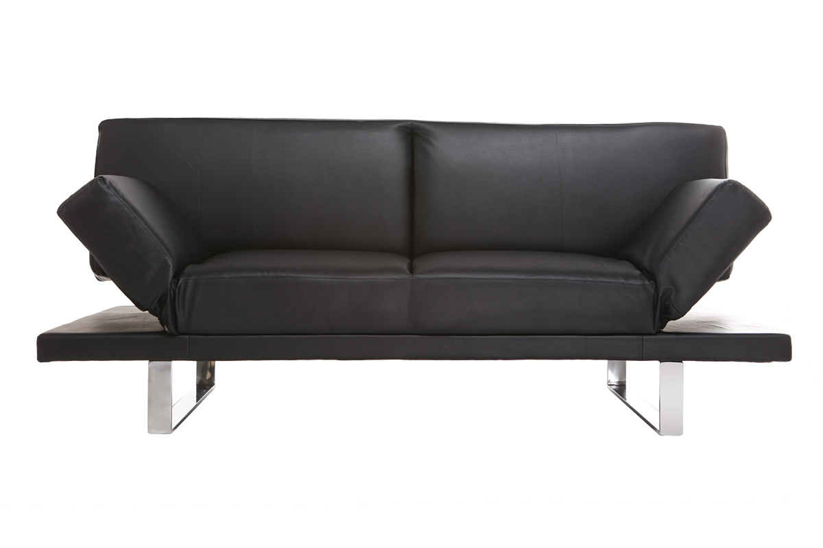 Canap convertible design noir ATLANTA