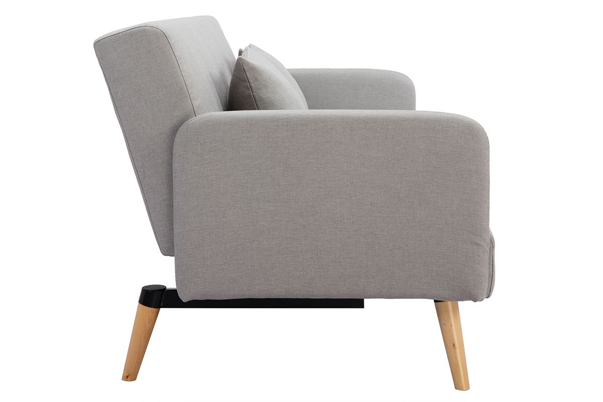 Canap� convertible scandinave 3 places gris clair LULA