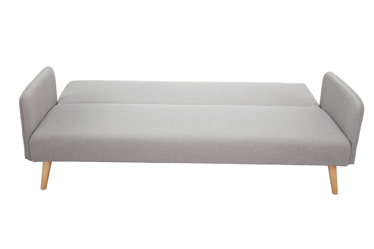 Canap� convertible scandinave 3 places gris clair LULA