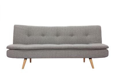 Canapé Relax 3 Places Oscar Tissu Gris Clair