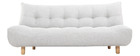 Canap&eacute; convertible scandinave gris et ch&ecirc;ne YUMI