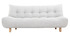 Canap&eacute; convertible scandinave gris et ch&ecirc;ne YUMI