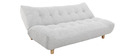 Canap&eacute; convertible scandinave gris et ch&ecirc;ne YUMI
