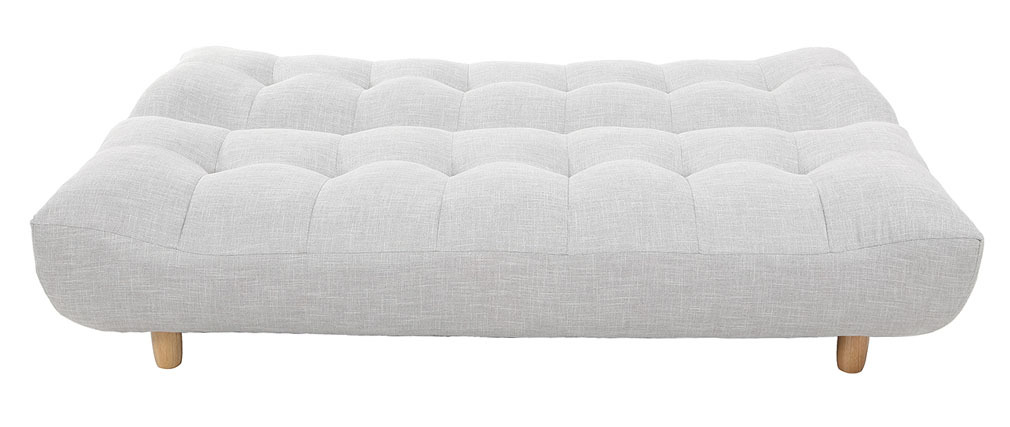 Canap� convertible scandinave gris et ch�ne YUMI