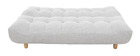 Canap&eacute; convertible scandinave gris et ch&ecirc;ne YUMI