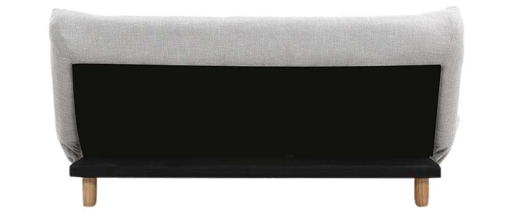 Canap� convertible scandinave gris et ch�ne YUMI
