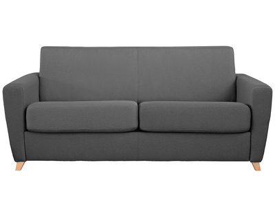 Canapé Convertible Scandinave Gris Foncé Et Bois Graham