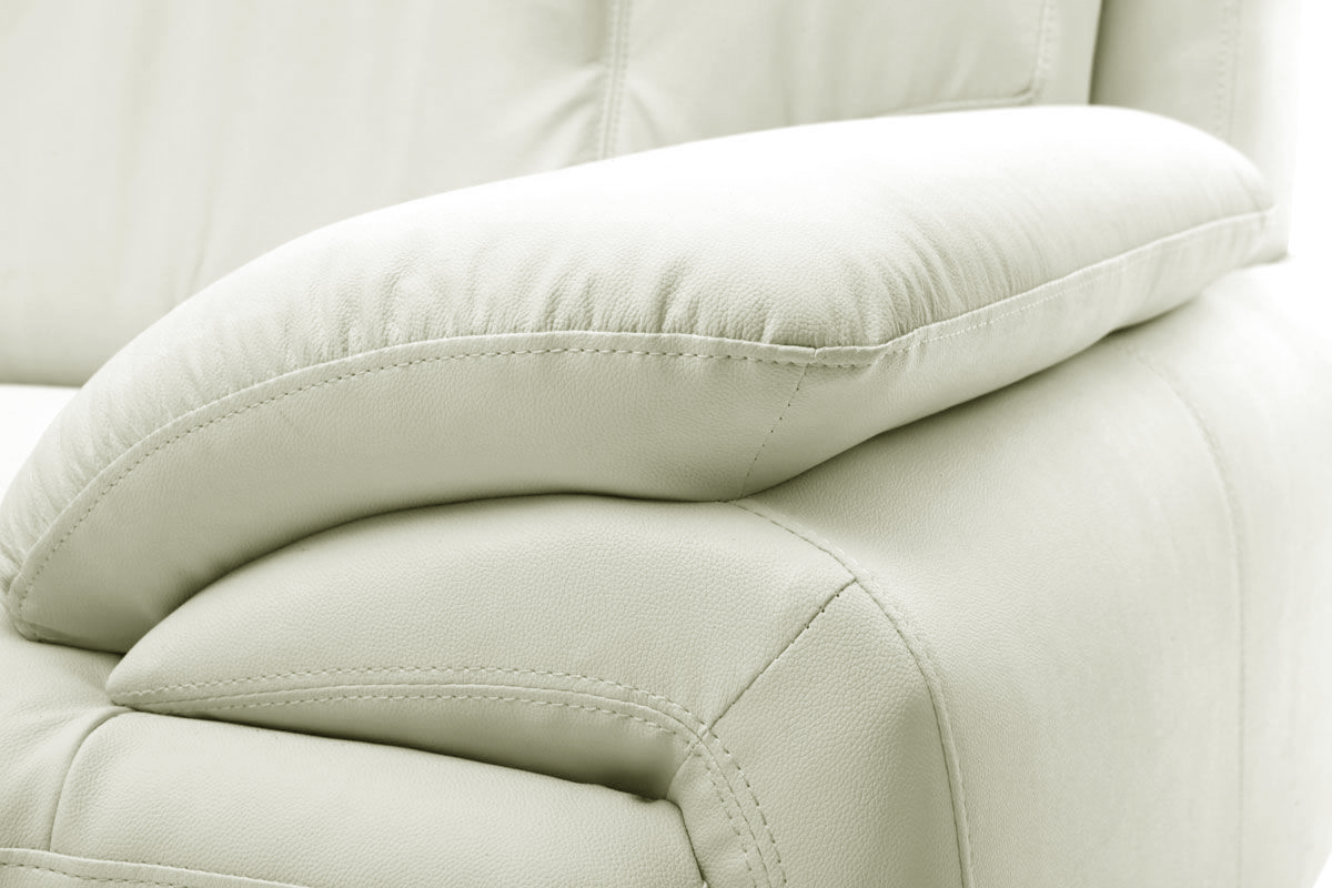 Canap� cuir design blanc 3 places TAMARA - cuir de vache