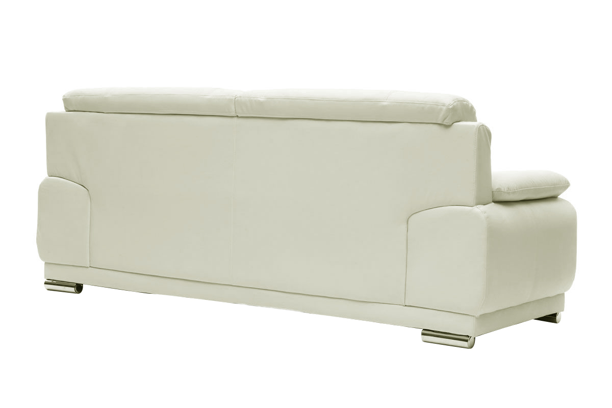 Canap� cuir design blanc 3 places TAMARA - cuir de vache
