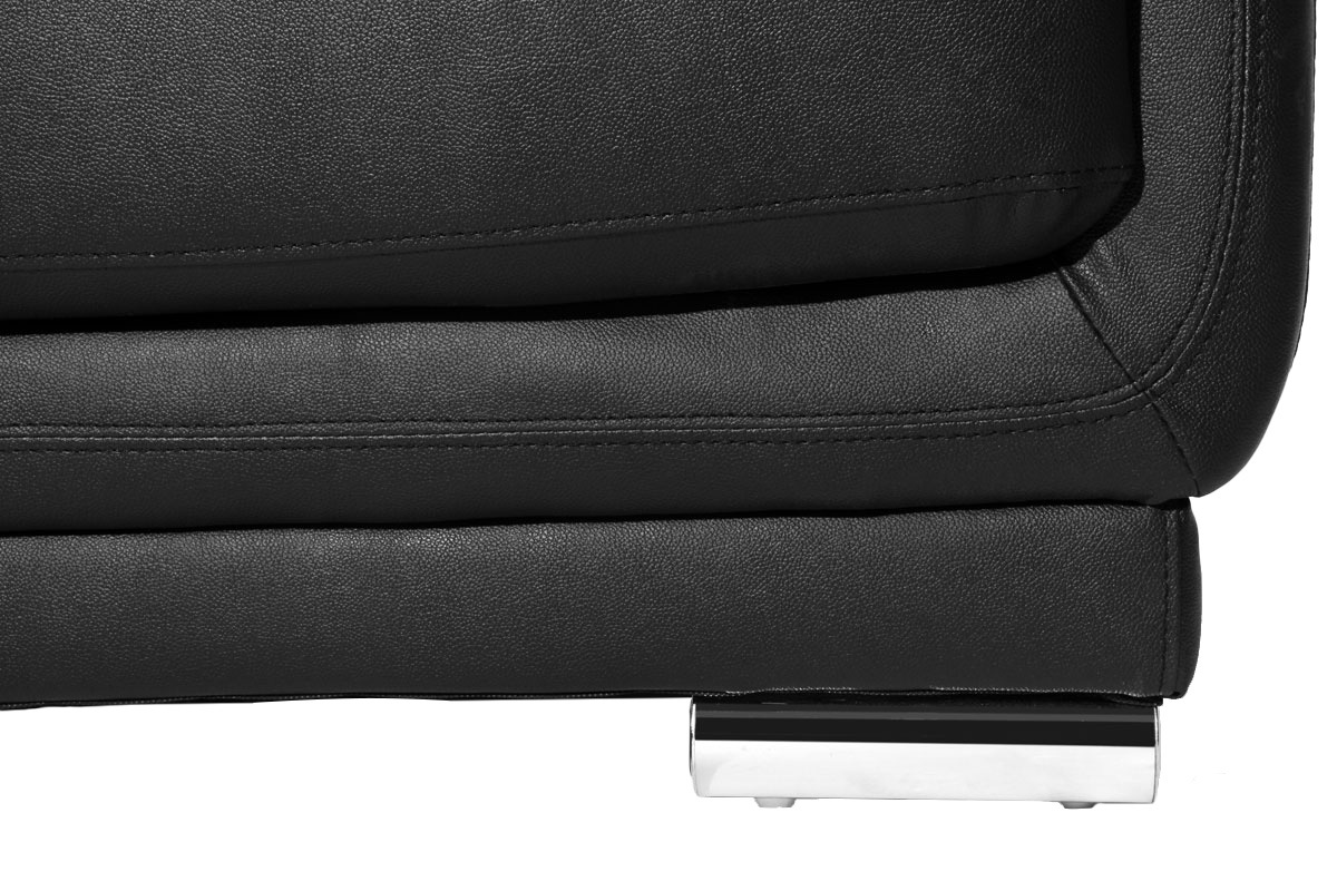 Canap� cuir design noir 2 places TAMARA - cuir de vache