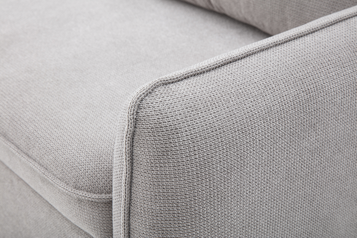 Canap angle convertible gris, zoom tissu.