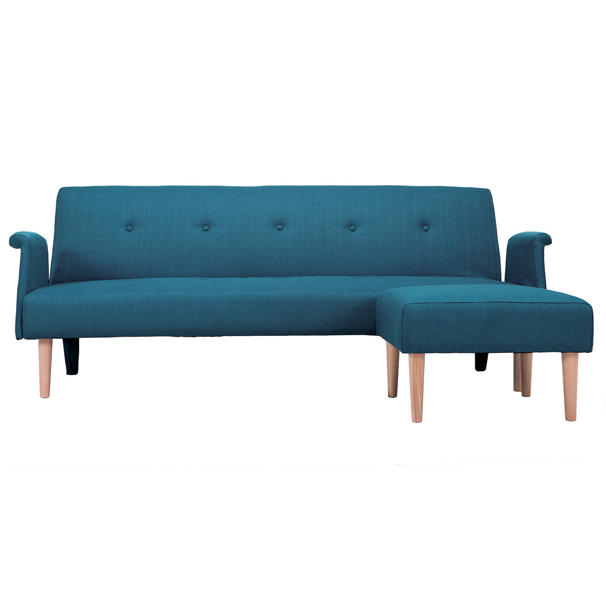 Canapé d'angle Bleu Tissu Pas cher Moderne