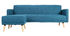 Canap&eacute; d'angle convertible r&eacute;versible scandinave bleu canard ULLA