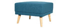 Canap&eacute; d'angle convertible r&eacute;versible scandinave bleu canard ULLA