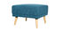 Canap&eacute; d'angle convertible r&eacute;versible scandinave bleu canard ULLA