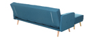 Canap&eacute; d'angle convertible r&eacute;versible scandinave bleu canard ULLA