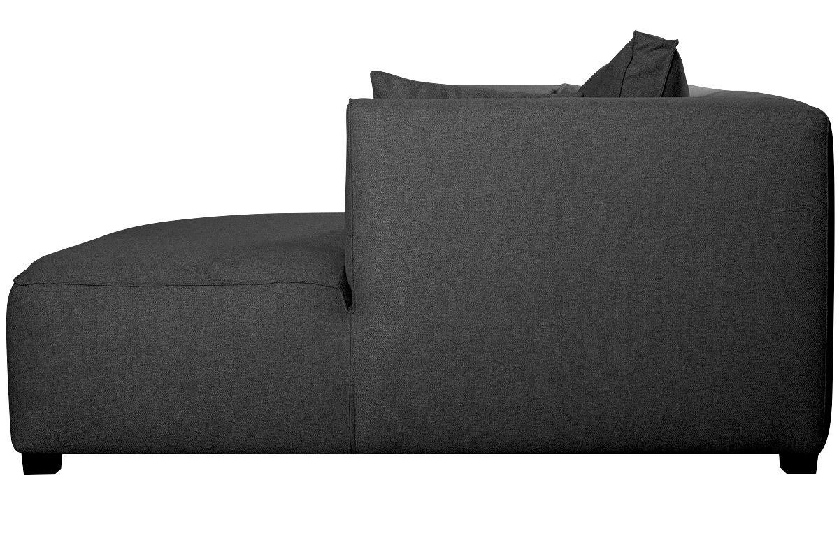 Canap d'angle droit moderne modulable tissu gris anthracite PLURIEL