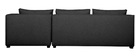 Canapé d'angle droit modulable avec chauffeuse double gris anthracite PLURIEL