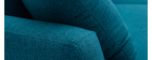 Canapé d'angle droit scandinave bleu canard CODDY