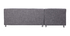 Canapé d'angle gauche convertible gris MIAMI