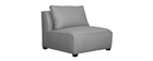 Canapé d'angle gauche modulable en tissu gris clair PLURIEL