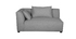 Canapé d'angle moderne modulable 4 éléments gris clair PLURIEL