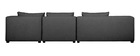 Canapé d'angle moderne modulable 4 éléments gris foncé PLURIEL