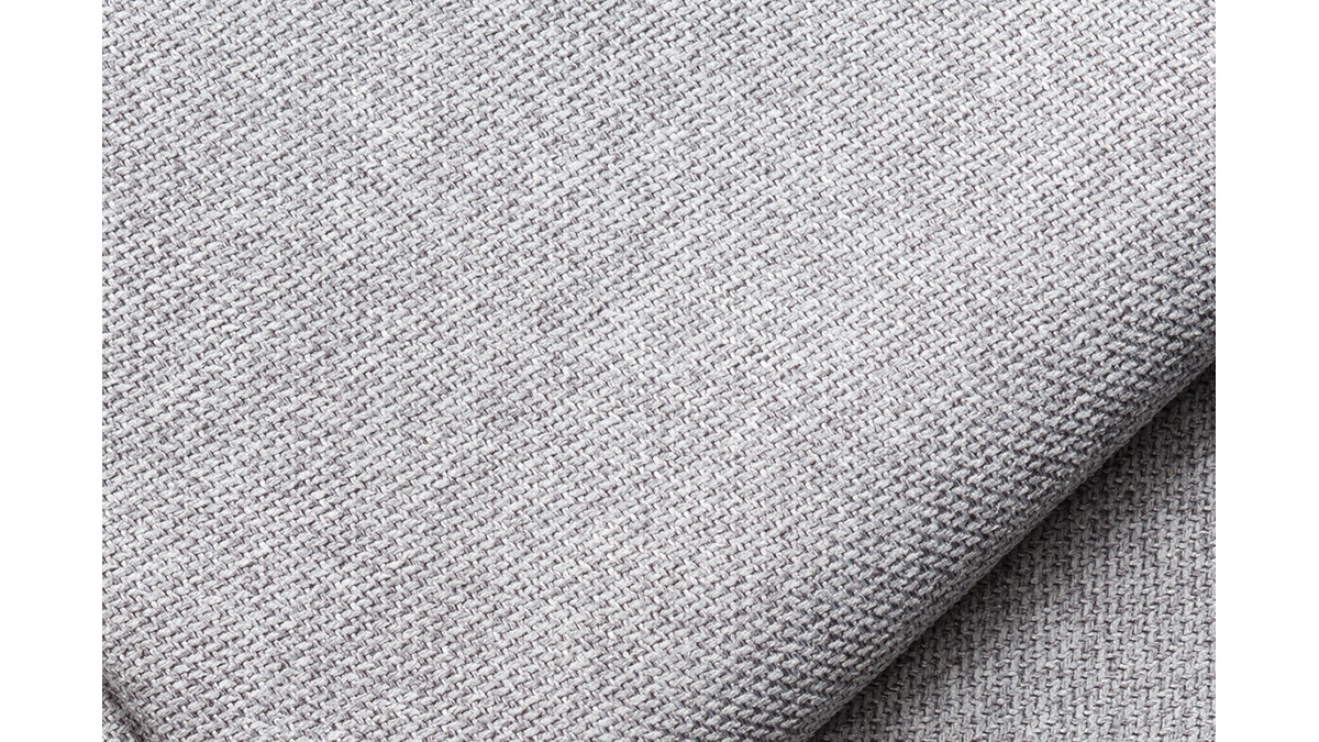Canap d'angle modulable grand format 4 lments en tissu gris clair PLURIEL