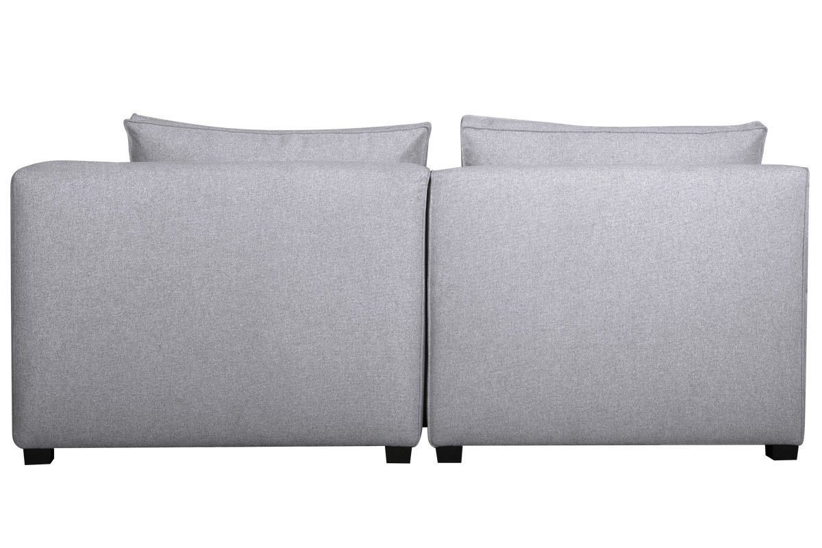 Canap d'angle modulable gris clair 2 lments en tissu gris clair PLURIEL