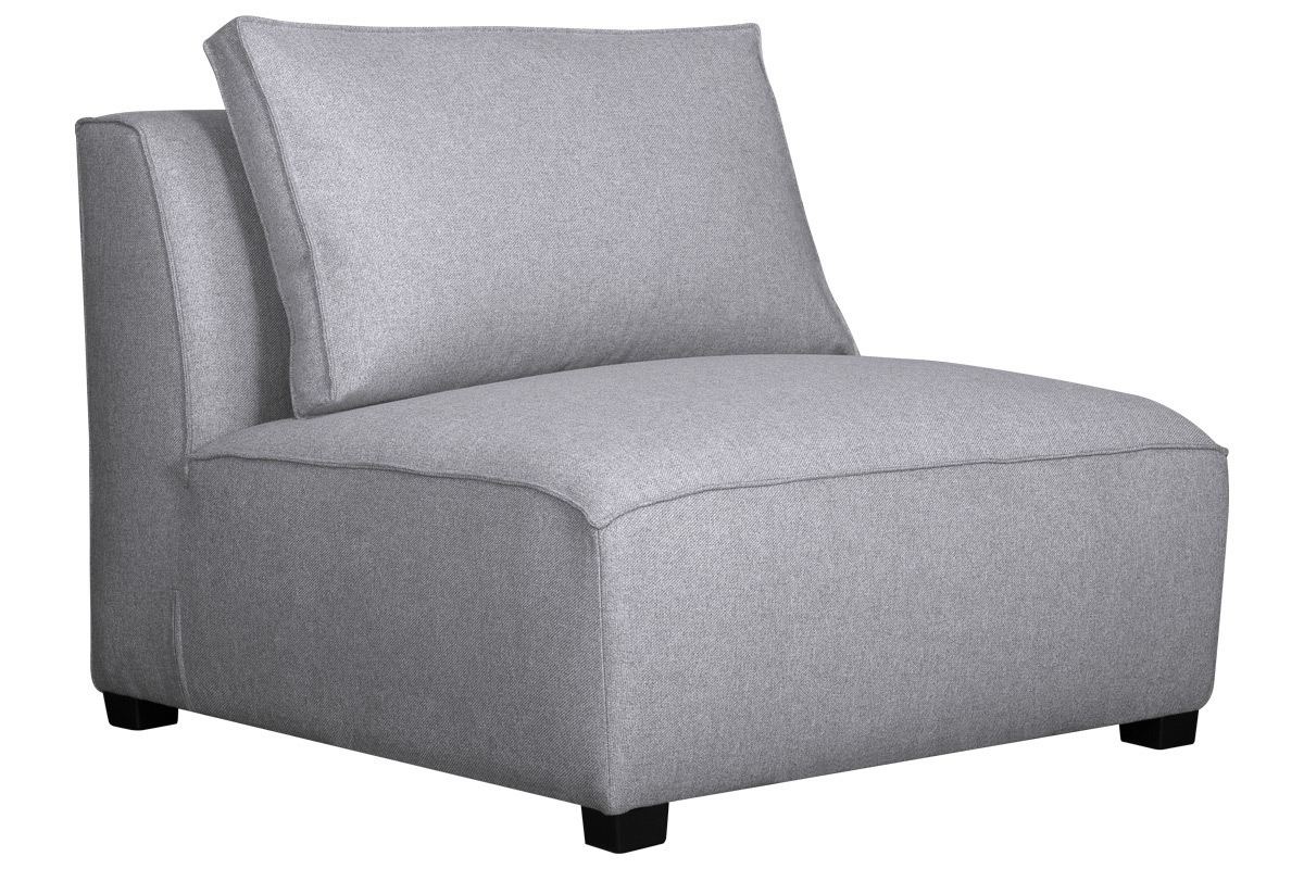 Canap d'angle modulable gris clair 2 lments en tissu gris clair PLURIEL