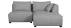 Canapé d'angle modulable gris clair 2 éléments PLURIEL