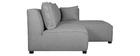 Canapé d'angle modulable gris clair 2 éléments PLURIEL