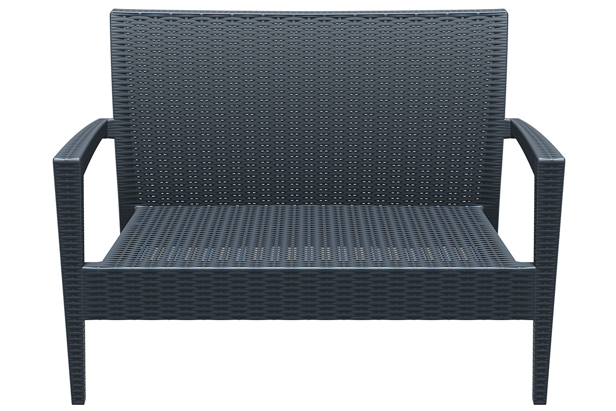 Canap� de jardin en r�sine tress�e grise SAMOA