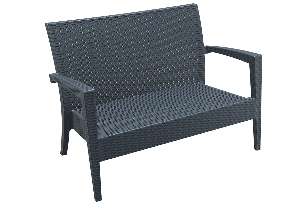 Canap� de jardin en r�sine tress�e grise SAMOA