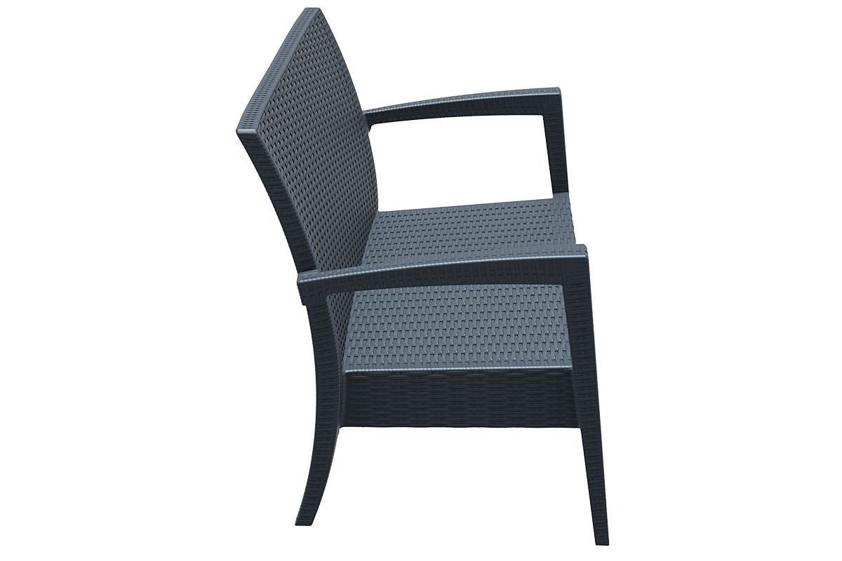 Canap� de jardin en r�sine tress�e grise SAMOA