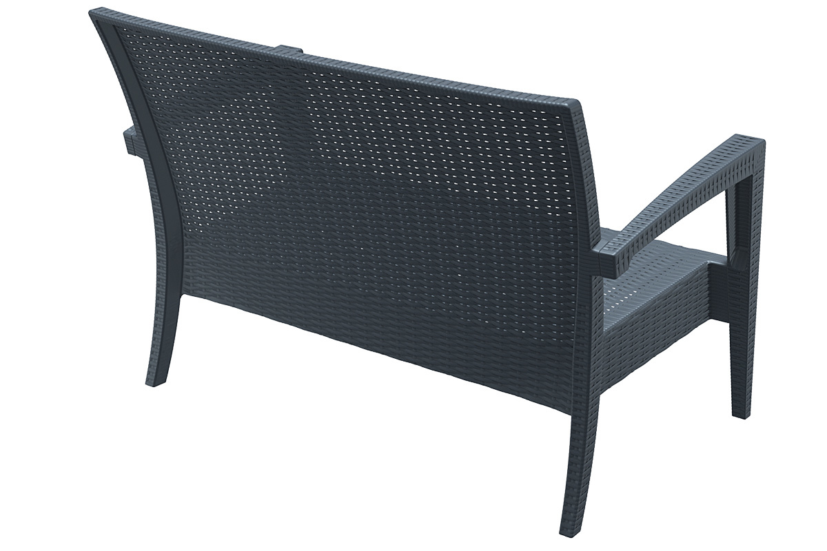 Canap� de jardin en r�sine tress�e grise SAMOA