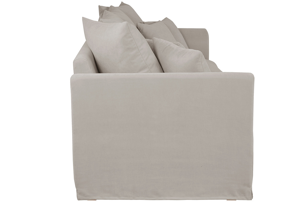 Canap� d�houssable 3 places en tissu coloris lin FEVER