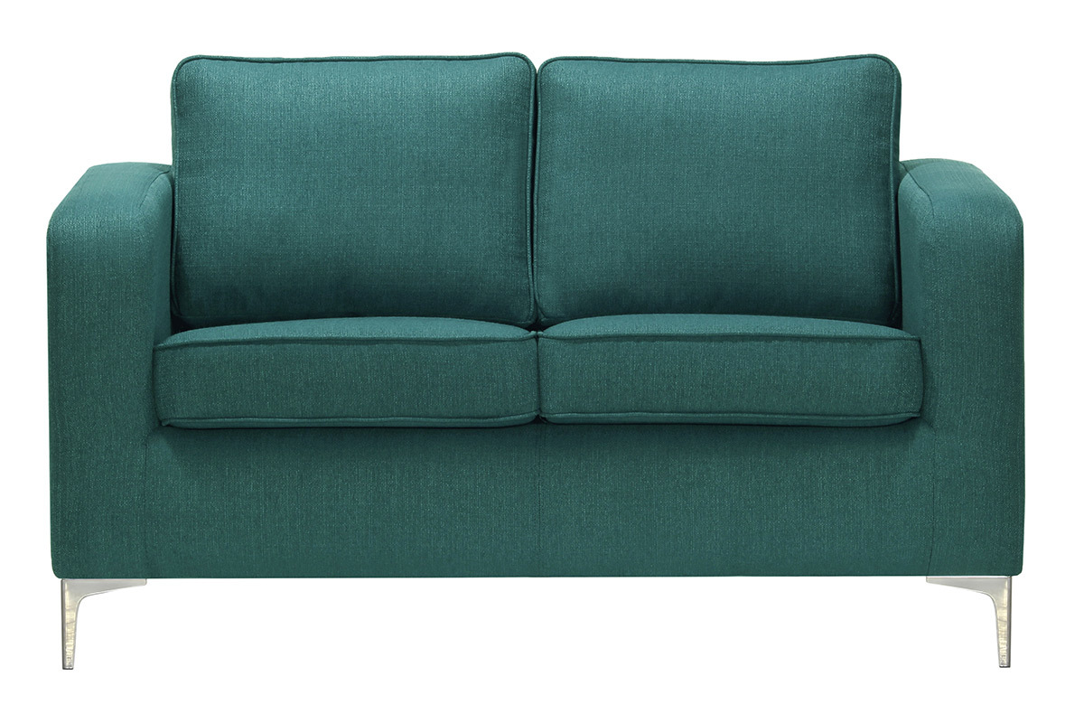 Canap design 2 places bleu canard HARRY