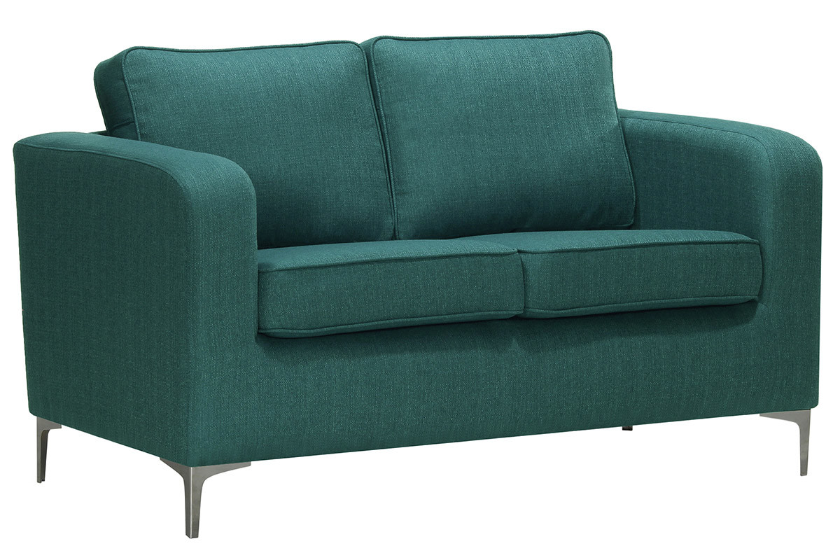 Canap design 2 places bleu canard HARRY