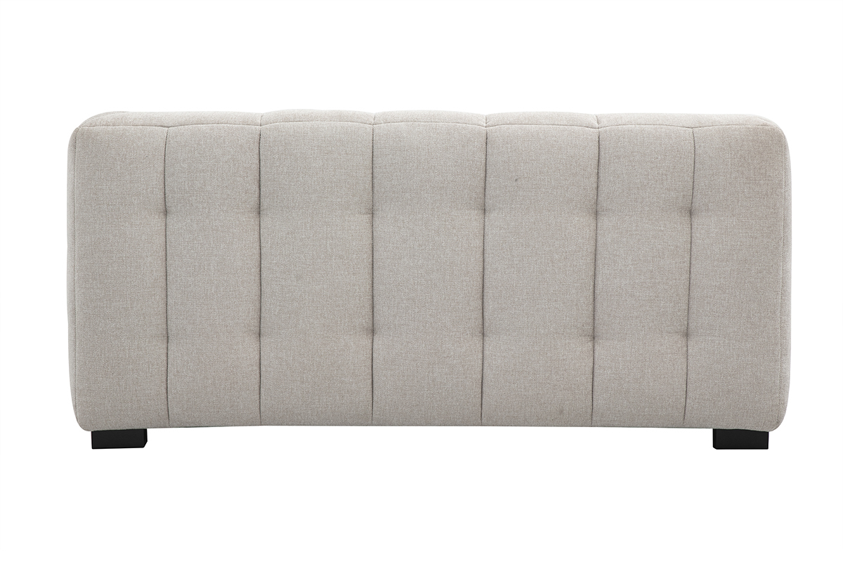 Canap design 2 places en tissu effet velours textur beige CORTO