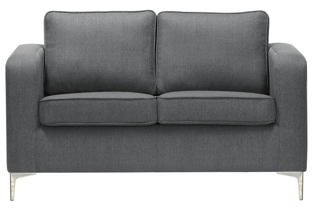 Canap design 2 places gris clair HARRY