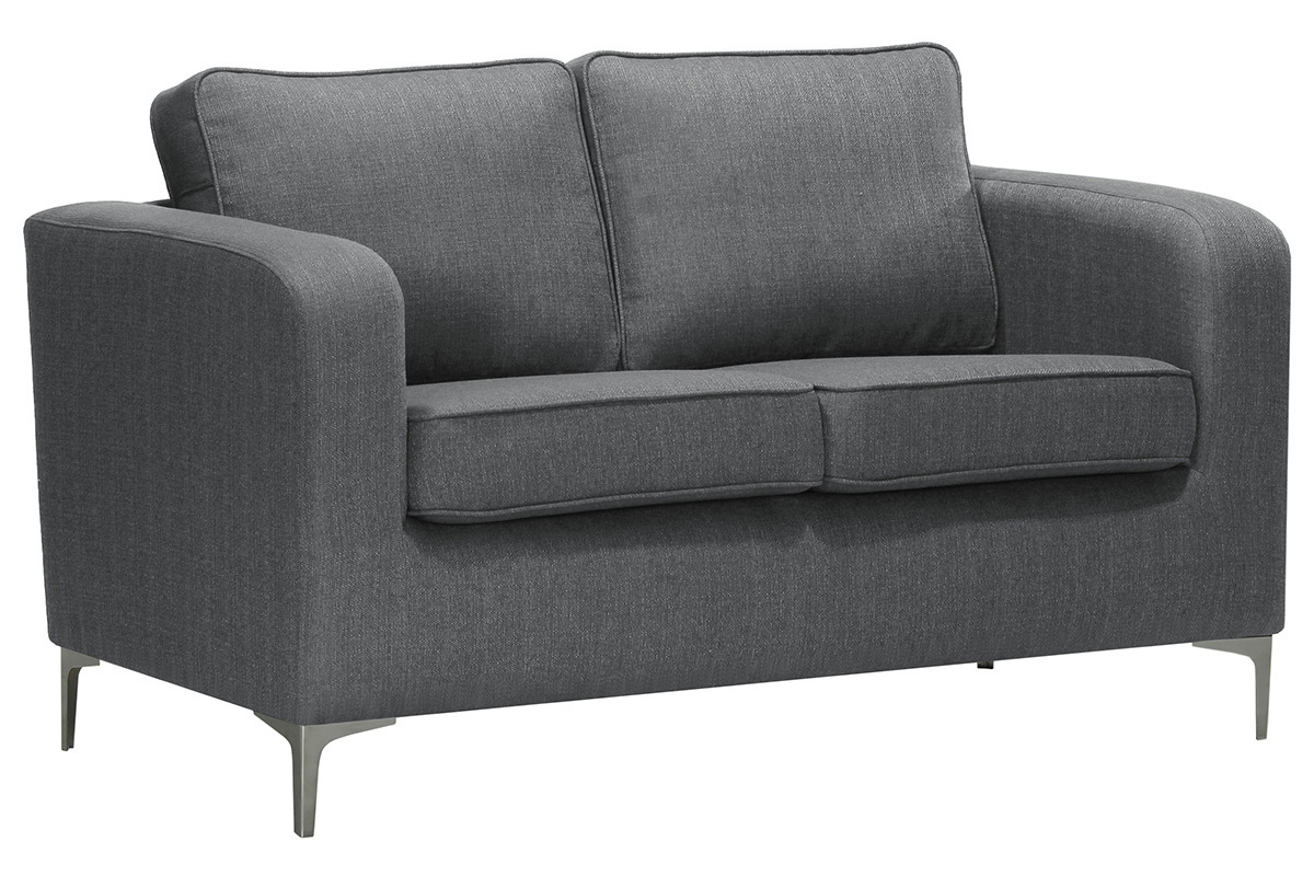 Canap design 2 places gris clair HARRY