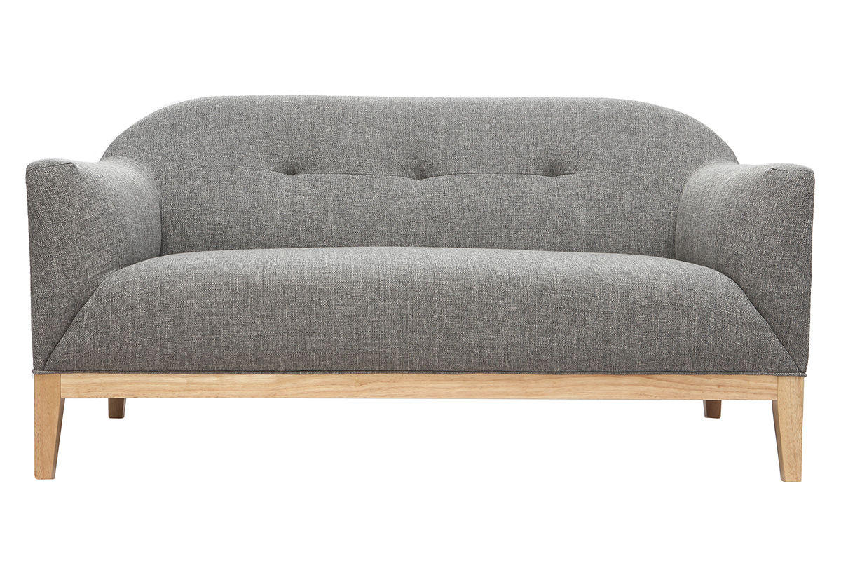 Canap design 2 places gris MARY
