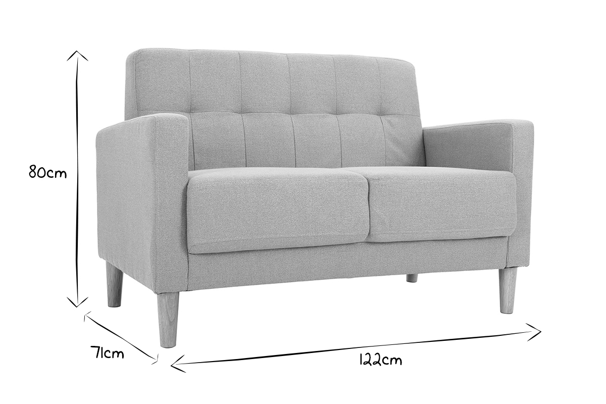 Canap� design 2 places gris MOON