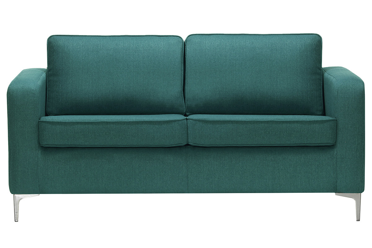 Canap design 3 places bleu canard HARRY