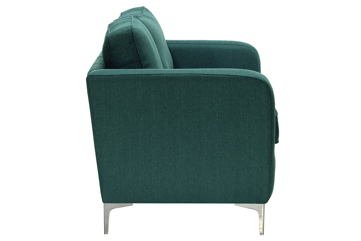 Canap design 3 places bleu canard HARRY